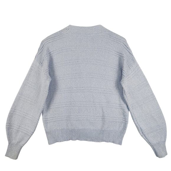 Cupcakes and Cashmere Cardigan Revolve Women’s SZ M Blue Textured Knit Buttons - Picture 2 of 13